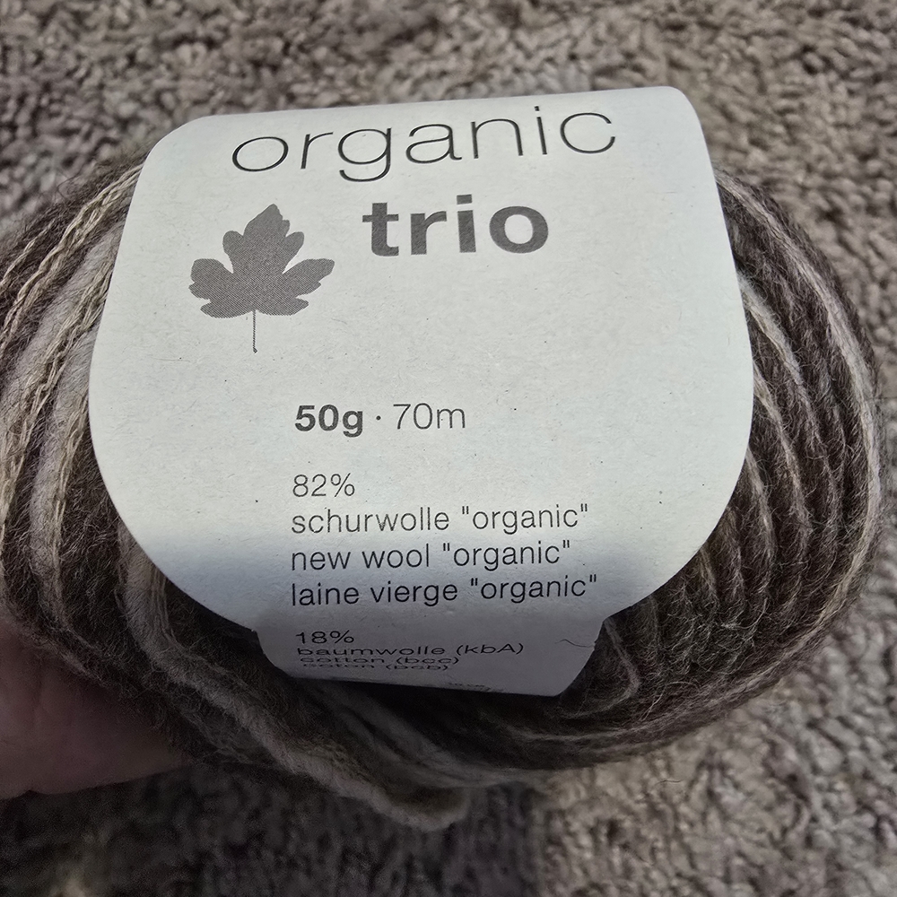 Rico Design Organic Trio Yarn - Brown and Cream (9 Balls) - Picture 2 of 3